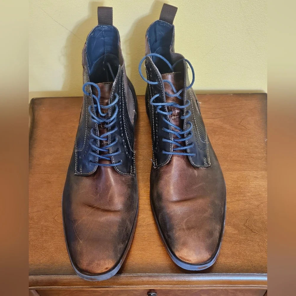 Stacy Adams Men's Rupert Plain Toe Lace And Gore Boot size 11